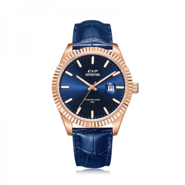 Expedition 6865 Rosegold Blue Leather Man MDLRGBU